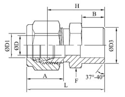 Male Weld Pipe Connector Diagram